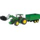 Trattore John Deere con Benna e Rimorchio ribaltabile - Bruder 03055